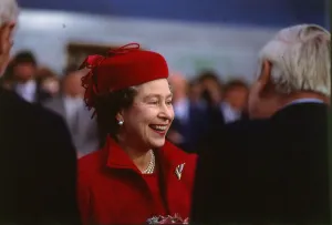 Queen Elizabeth II November 1985 on a vist to the SEC Glasgow C / T Roy: Brit
