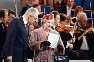 Queen Elizabeth II opening the new terminal at Stansted Airport. 15th March 1991