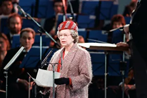 Queen Elizabeth II opening the new terminal at Stansted Airport. 15th March 1991