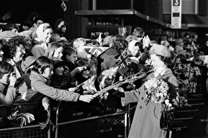 Queen Elizabeth II opens the Elmsleigh Shopping Centre, Staines. 22nd February 1980