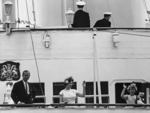 Goodbye Prints: Queen Elizabeth II pictured during two day visit to the welsh capital, Cardiff, Wales