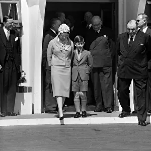 Queen Elizabeth II and Prince Charles were at London Airport to meet the Duke of