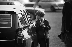 01503 Prints: Queen Elizabeth II and Prince Edward at Windsor Great Park, Berkshire. 1st May 1971