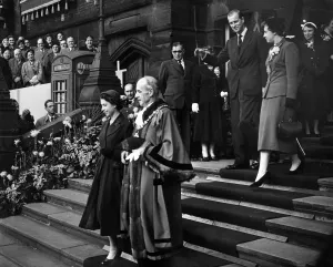 Queen Elizabeth II and Prince Philip, Duke of Edinburgh, visiting St Helens
