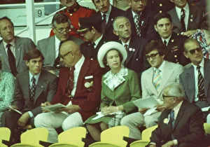 Canada Prints: Queen Elizabeth II, Prince Philip (far right and Prince Andrew