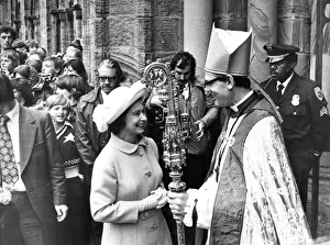 Queen Elizabeth II and Prince Philip on the North East Leg of The Jubilee Tour 1977 to
