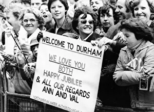 Queen Elizabeth II and Prince Philip on the North East Leg of The Jubilee Tour 1977 to