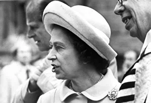 Queen Elizabeth II and Prince Philip on the North East Leg of The Jubilee Tour 1977 to