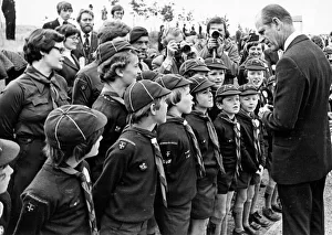 Queen Elizabeth II and Prince Philip on the North East Leg of The Jubilee Tour 1977 to