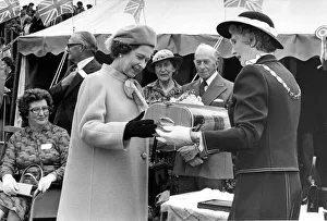 Queen Elizabeth II and Prince Philip officially open the Kielder Reservoir, Kielder Water
