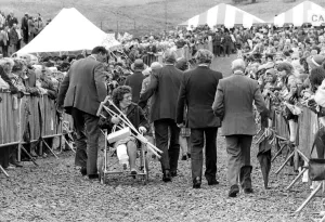 Queen Elizabeth II and Prince Philip officially open the Kielder Reservoir, Kielder Water
