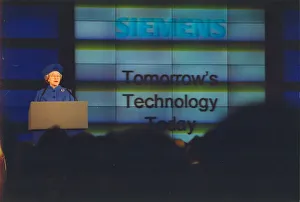 Queen Elizabeth II and Prince Philip officially open the Siemens plant in Wallsend