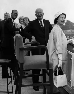00157 Prints: Queen Elizabeth II and Prince Philip with President and Mrs Eisenhower during their tour