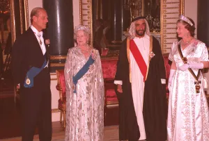 Queen Prints: Queen Elizabeth II with Prince Philip and the Queen Mother July 1989