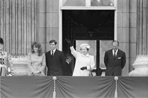 Queen Elizabeth II and Prince Philip on the Queens 60th Birthday celebrations with