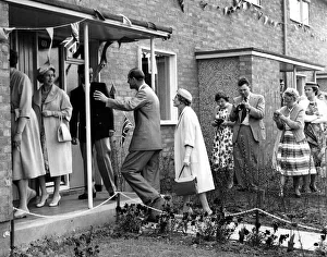 00088 Prints: Queen Elizabeth II and Prince Philip during a visit to the city of Durham - The Queen