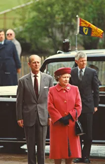 Queen Elizabeth II and Prince Philip visit Cumbria 3 May 1991