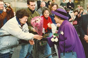 Queen Elizabeth II and Prince Philip visit Durham - The Queen goes on a walkabout meeting