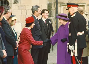 Queen Elizabeth II and Prince Philip visit Durham - The Queen meets lady Millbank on her