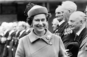 Queen Elizabeth II and Prince Philip visit Imphal Barracks in York 16th May 1983