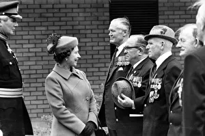 Veterans Prints: Queen Elizabeth II and Prince Philip visit Imphal Barracks in York - Captain Richard