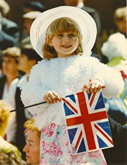 Queen Elizabeth II and Prince Philip visit the North East 18 May 1993 - Local children