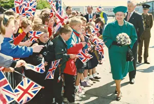 Queen Elizabeth II and Prince Philip visit the North East 18 May 1993 - The Queen is