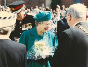 Queen Elizabeth II and Prince Philip visit the North East 18 May 1993 - The Queen arrives