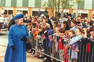 Images Dated 23rd May 1997: Queen Elizabeth II and Prince Philip visit South Tyneside - on walkabout meeting local