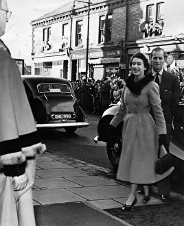 Queen Elizabeth II and Prince Philip visit Wallsend on the Coronation tour