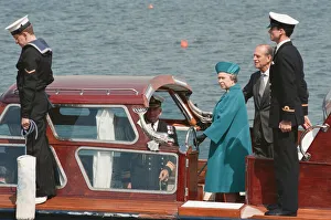 Hartlepool Marina Prints: Queen Elizabeth II and Prince Philip visiting Hartlepool Marina. 18th May 1993