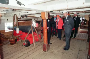 01042 Prints: Queen Elizabeth II and Prince Philip visiting Hartlepool Marina