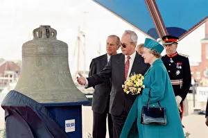 01042 Prints: Queen Elizabeth II and Prince Philip visiting Hartlepool Marina. 18th May 1993