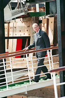 Queen Elizabeth II and Prince Philip visiting Hartlepool Marina. 18th May 1993