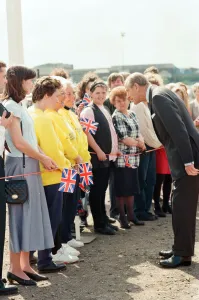 01042 Prints: Queen Elizabeth II and Prince Philip visiting Hartlepool Marina. 18th May 1993