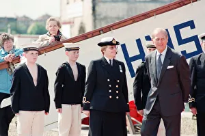 01042 Prints: Queen Elizabeth II and Prince Philip visiting Hartlepool Marina. 18th May 1993