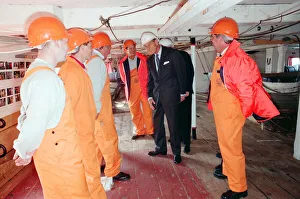 Queen Elizabeth II and Prince Philip visiting Hartlepool Marina
