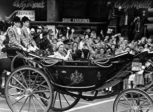 01038 Prints: Queen Elizabeth II and Prince Philip visiting Wales during the silver jubilee tour