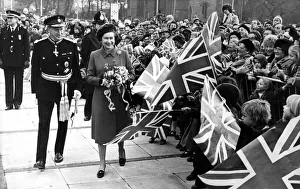 Queen Elizabeth II and Prince Philip go walkabout on a vist to Heworth in Gateshead