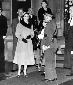 00088 Prints: Queen Elizabeth II and Prince Phillip are greeted in Sunderland by the Mayor Jane Huggins