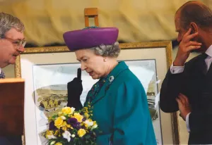 Queen Elizabeth II and Prince Phillip offically open the Riverside