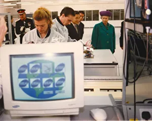 Production Line Prints: Queen Elizabeth II and Prince Phillip visit the Samsung Factory in Wynyard