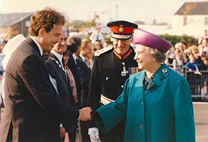 Queen Elizabeth II and Prince Phillip visit the Thorn Lighting Factory in Spennymoor