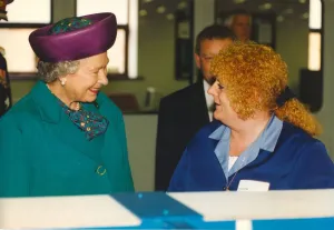 Queen Elizabeth II and Prince Phillip visit the Thorn Lighting Factory in Spennymoor