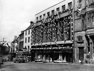 Queen Elizabeth II, Princess Elizabeth - Coronation - Shops in the market place in Durham