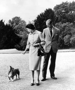 Queen Elizabeth II, Princess Elizabeth with Prince Philip at Windsor Castle - The Queen