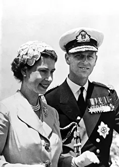 Queen Elizabeth II seen here with Prince Philip during their visit to Gibraltar on one of