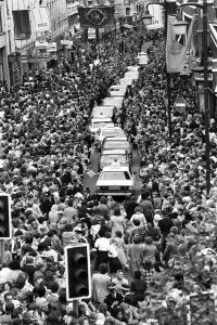 Queen Elizabeth II during her visit to Birmingham during her Silver Jubilee tour