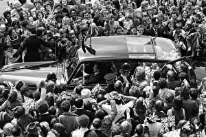 Queen Elizabeth II during her visit to Birmingham during her Silver Jubilee tour
