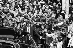 Crowded Prints: Queen Elizabeth II during her visit to Solihull during her Silver Jubilee tour